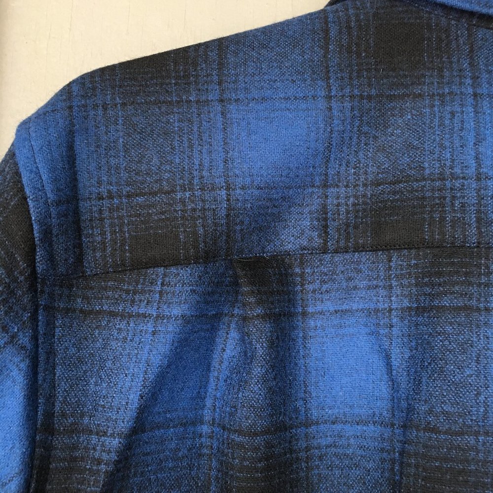 Pendleton NWT Royal & Black Plaid NWT Sz Med & Large - Picture 8 of 10